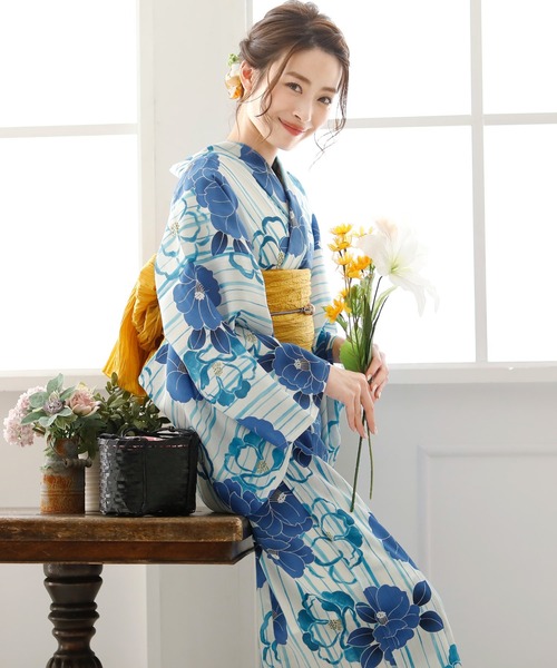 yulie 浴衣 ＼19種類から選べるレディース3点セット／「大人浴衣+