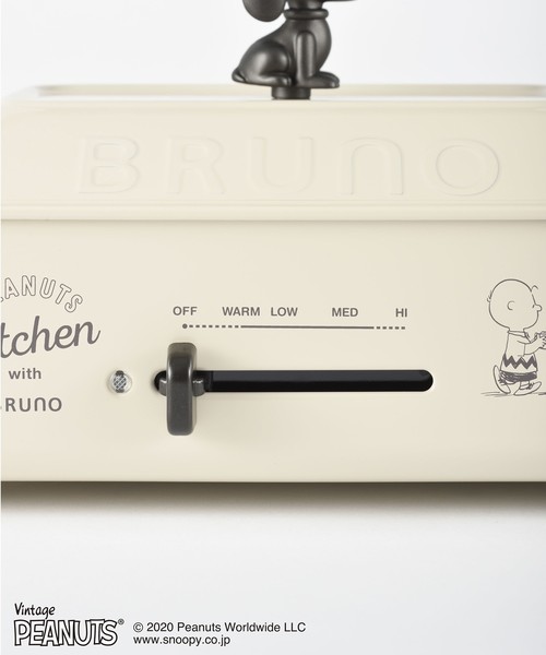 212 KITCHEN STORE PEANUTS コンパクトホットプレート エクリュ BOE070