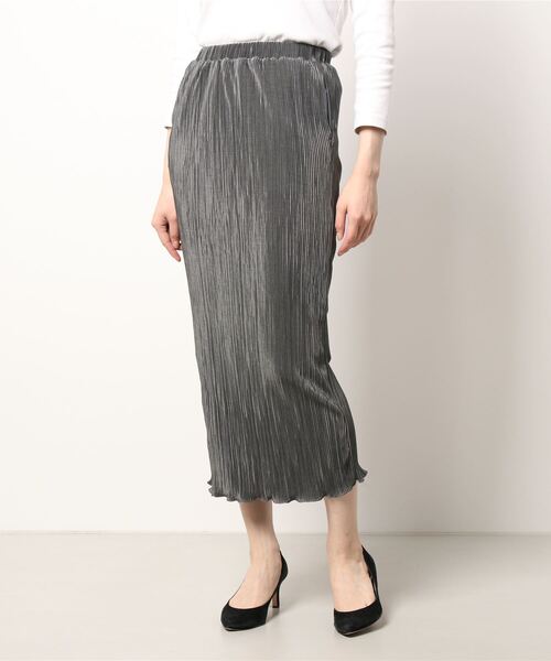 美品★プリーツプリーズ　プリーツ　スカート　ロング　プリーツ　タイト Lace Ladies スカート タイト ロング丈プリーツスカート