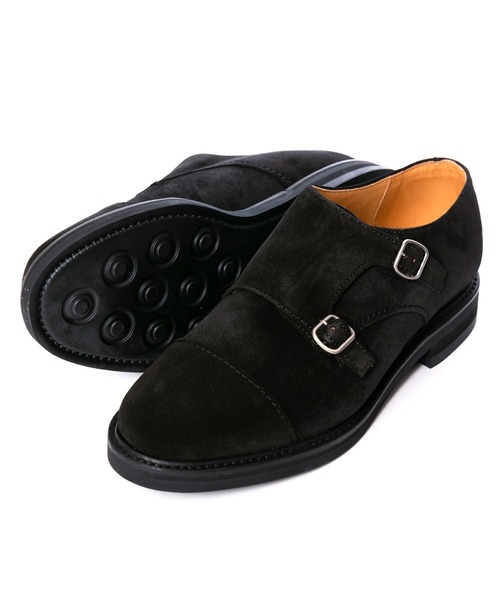 美品 バーウィック Berwick ダブルモンク 黒 8 ビブラム Berwick 1707 ビジネスシューズ バーウィック ダブルモンク 5117