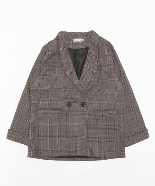 ジャケット テーラードジャケット チェック柄テーラードジャケット