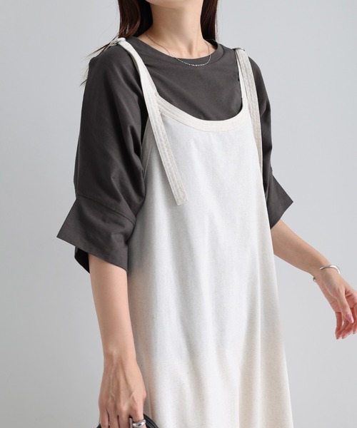 tシャツ コットン天竺ドルマンTシャツ レディース | andme | 16