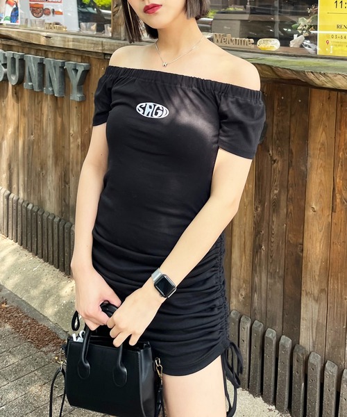 SPIRALGIRL（スパイラルガール） ワンピース オフショルギャザータイト