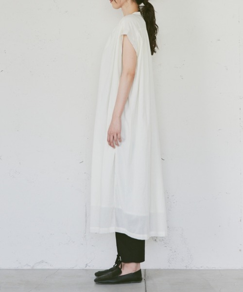 爽やか✨美品 Ren'e ルネ リボンノースリーブ ワンピース ホワイト 36 中古・古着通販】Rene (ルネ) ノースリーブワンピース ホワイト