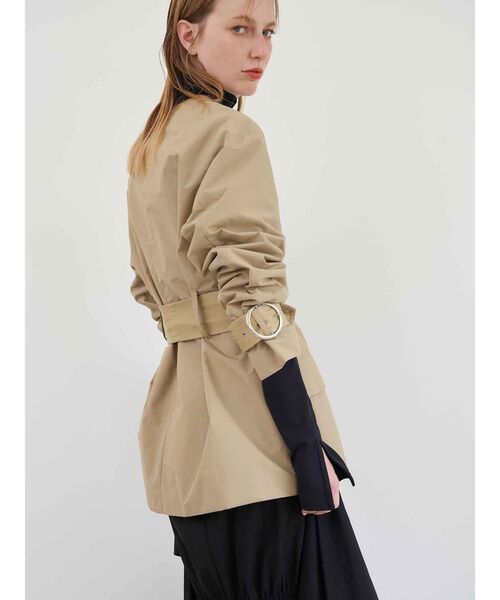 ELENDEEK ブラック ノーカラージャケット 00 ELENDEEK（エレンディーク） ジャケット ノーカラージャケット ノー