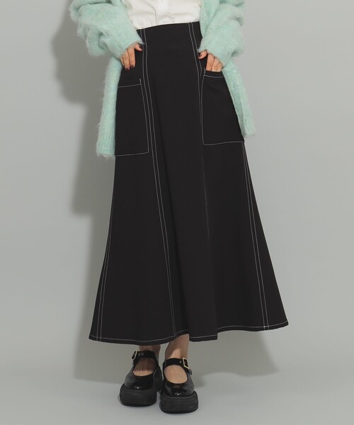 RayBEAMS 配色ステッチマーメイドスカート Ray BEAMS スカート 配色ステッチ マーメイド : ZOZOTOWN Yahoo