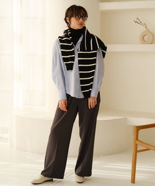 Miaページ Mia スラックス パンツ ベーシックダーツハンサムパンツ レディース