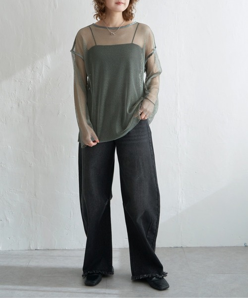 notch. tシャツ ラメ混メッシュロンT レディース : ZOZOTOWN Yahoo!店