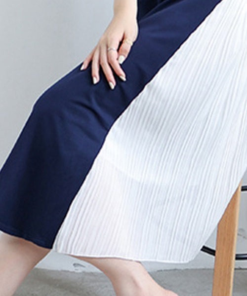 miniministore ワンピース サイドプリーツ ロング 夏 : ZOZOTOWN