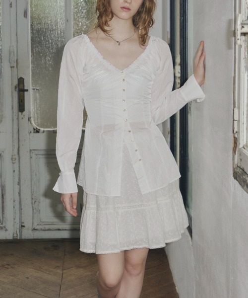 スカート SHEER FLOWER LACE SKIRT FLOWER MIX LACE SHEER SKIRT