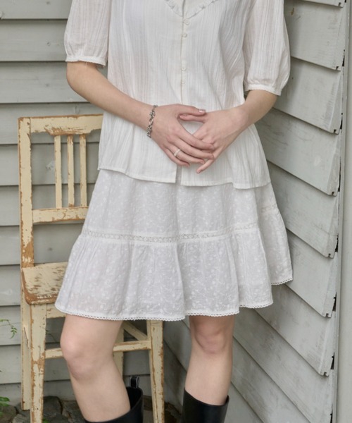 flower lace skirt / フラワーレーススカート GIUNON スカート flower lace skirt / フラワーレーススカート