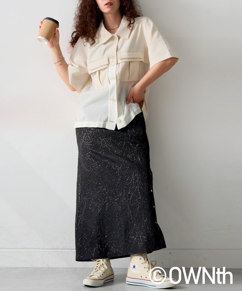 OWNth スカート ボタンスリットタイトスカート : ZOZOTOWN Yahoo