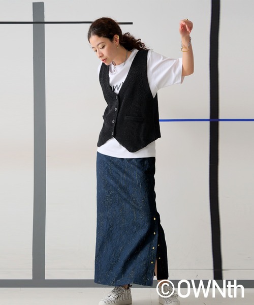 OWNth スカート ボタンスリットタイトスカート : ZOZOTOWN Yahoo