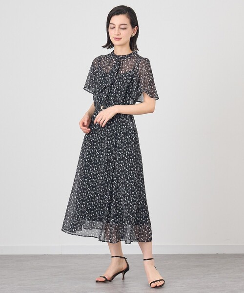 ⭐︎アナイ⭐︎ラインフラワープリントラッフルソデ　ブラウス⭐︎ ANAYI（アナイ）の「ラインフラワープリントラッフルソデ