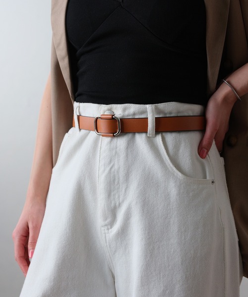 Lien Select ベルト ノンホールレザーベルト 本革 レディース メンズ