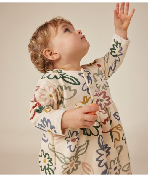 PETIT BATEAU ワンピース スウェット長袖ワンピース キッズ 子供