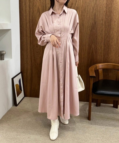 one after another NICE CLAUP シャツワンピース 「WEB限定商品