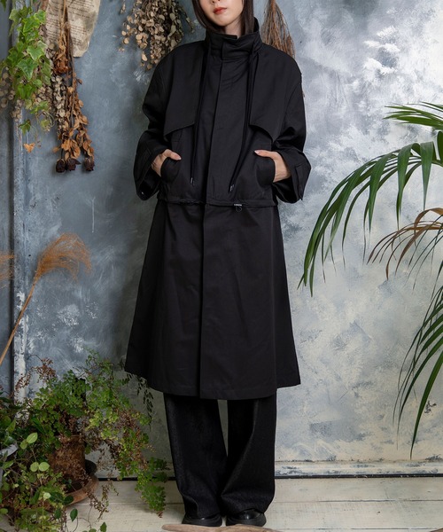 Nora Lily 「Nora Lily」Stand Collar Docking Trench Coat