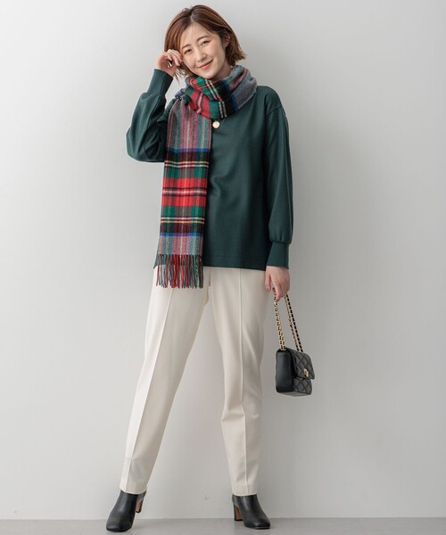 パンツ 「Oggi2月号掲載/洗える」ウォームストレッチ テーパード