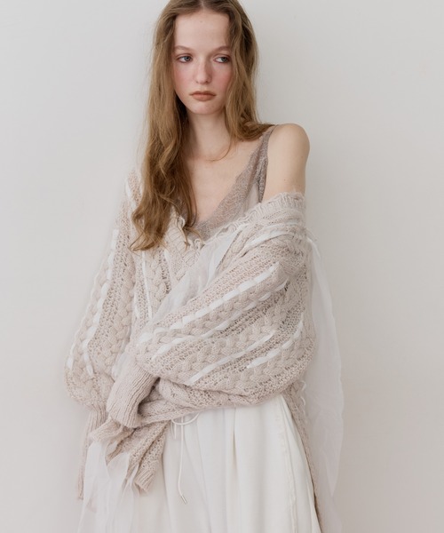 J1U by LA BELLE ETUDE ニット セーター リボンステッチニット