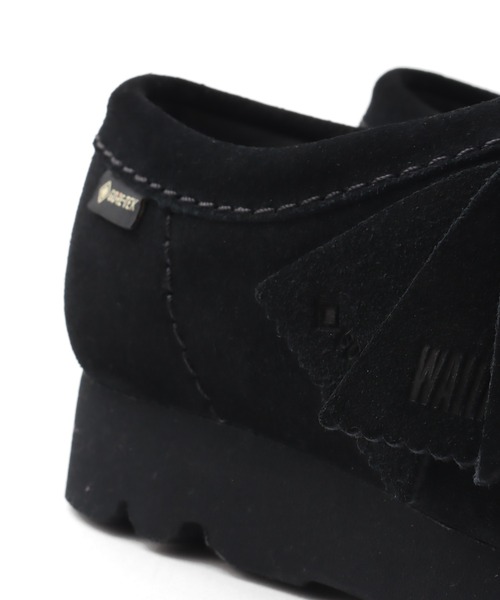 ブーツ CLARKS Wallabee.GTX Black Sde / クラークス ワラビー GTX レディースの画像