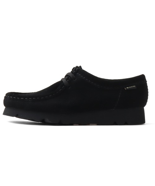 ブーツ CLARKS Wallabee.GTX Black Sde / クラークス ワラビー GTX レディースの画像