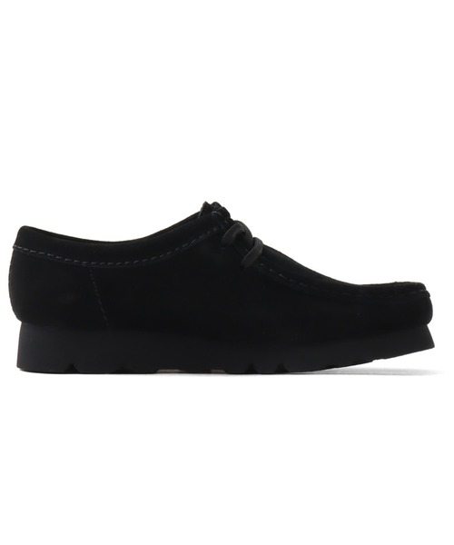 ブーツ CLARKS Wallabee.GTX Black Sde / クラークス ワラビー GTX レディースの画像