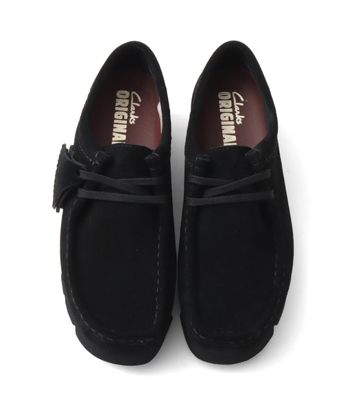 ブーツ CLARKS Wallabee.GTX Black Sde / クラークス ワラビー GTX レディースの画像