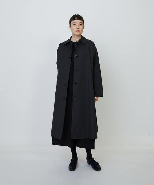 LOISIR ステンカラーコート コート コットンナイロンピーチツイル