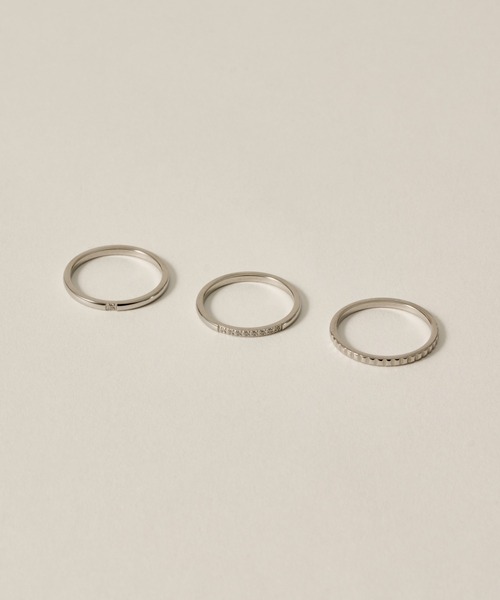 nugichi リング novice（ノーヴィス） 指輪 リング 「novice」CZ Ring 3 set