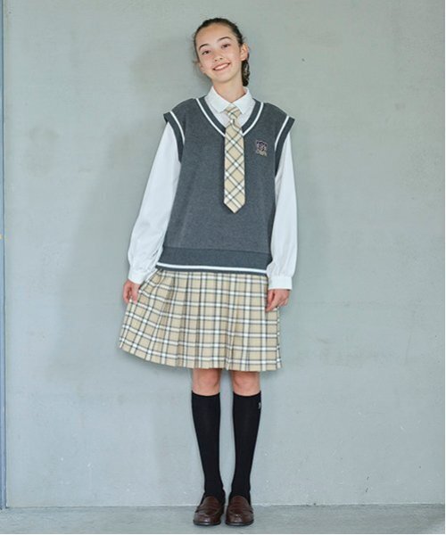 pom ponette junior ドッキングワンピース pom ponette junior ワンピース ネクタイつきドッキング