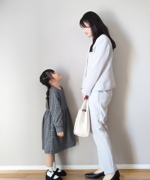 ikka（イッカ） ワンピース 9分袖サイド切り替えチェックワンピース