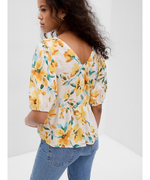 「GAP」 半袖ブラウス S グリーン レディース_画像2