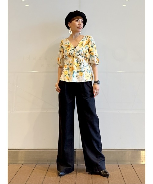 「GAP」 半袖ブラウス S グリーン レディース_画像9