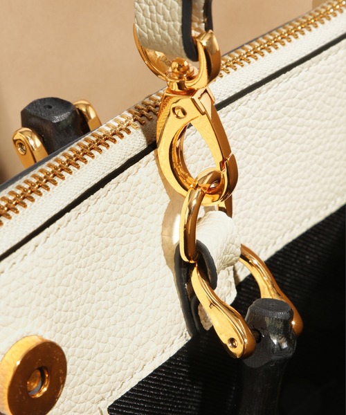【未使用級】ÉPOR 　BAMBOO BAG Large　ベージュ　A4 ROPÉ(ロペ) / 【E'POR】BAMBOO BAG Large【通勤】【A4対応