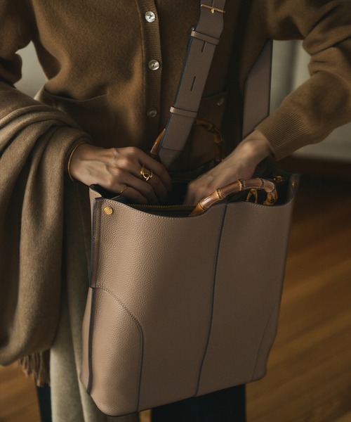 トートバッグ 「E'POR」BAMBOO BAG Large「通勤」「A4対応」 レディースの画像