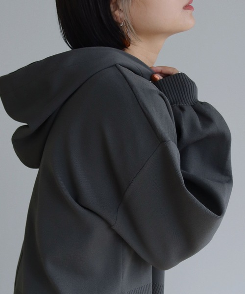 「HER CLOSET」 プルオーバーパーカー M ライトグレー レディース_画像4