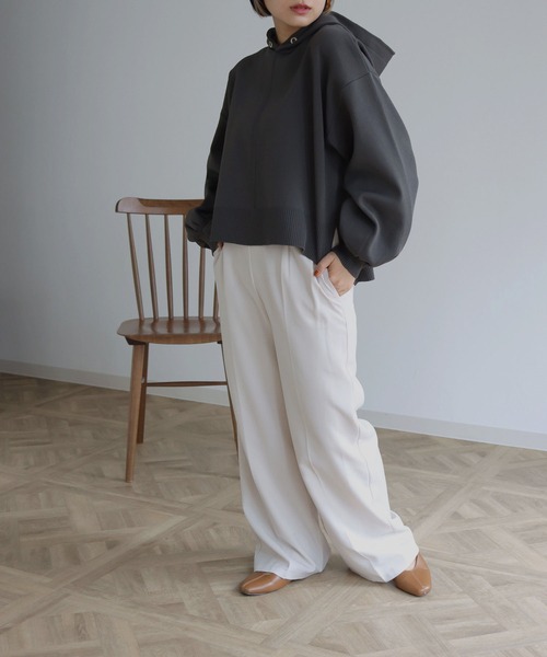 「HER CLOSET」 プルオーバーパーカー M ライトグレー レディース_画像9