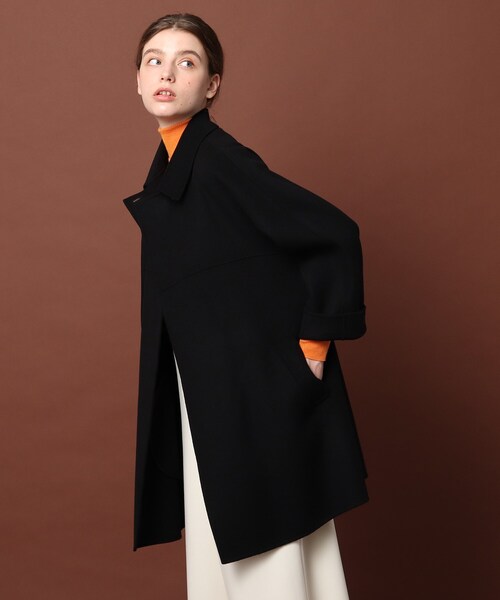 m　DRESSTERIOR コート　38 黒 DRESSTERIOR（ドレステリア） ノーカラーコート 38 ブラック