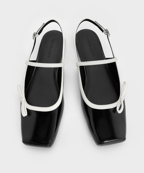 CHARLES ＆ KEITH パンプス ボウ スリングバックフラット
