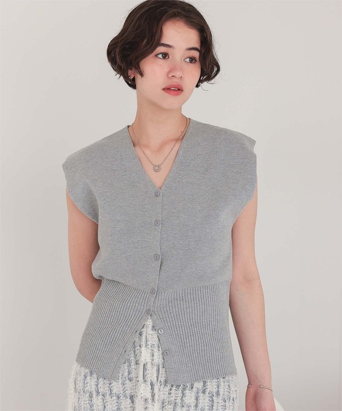 POLYPLOID ポリプロイド アイボリー Vネックベスト ノースリーブベスト BAG VEST C - POLYPLOID (ポリプロイド) - tops (トップス
