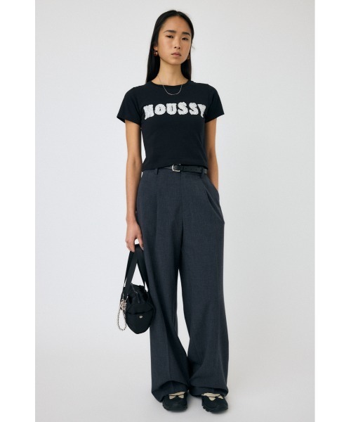 MOUSSY tシャツ 「ライトグレー ZOZO限定カラー」PATCH LACE