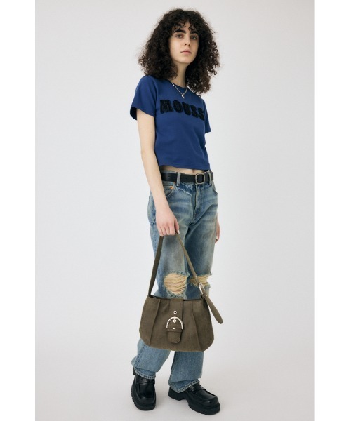 MOUSSY tシャツ 「ライトグレー ZOZO限定カラー」PATCH LACE