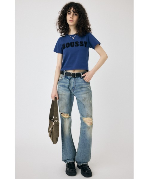 MOUSSY tシャツ 「ライトグレー ZOZO限定カラー」PATCH LACE