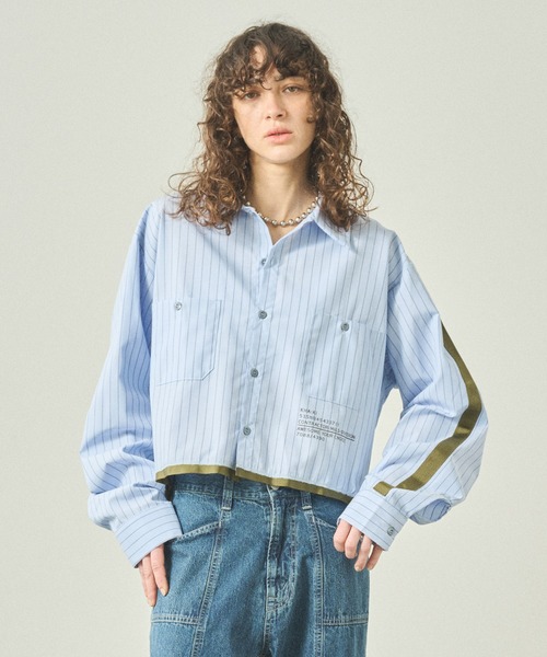 ブラウス シャツ 「KHA:KI / カーキ」 リメイクワークシャツ REMAKE WORK SHIRT レディース