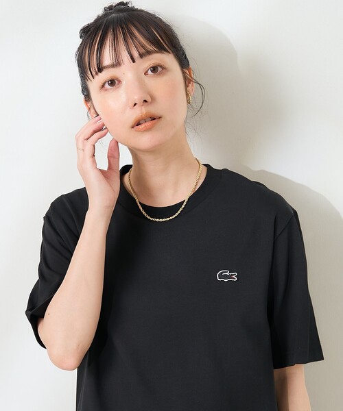 tシャツ LACOSTE/ラコステ ワンポイントポケットTシャツ/アウトラインクロックポケットTシャツ レディース FREAK'S STORE tシャツ LACOSTE/ラコステ ワンポイントTシャツ