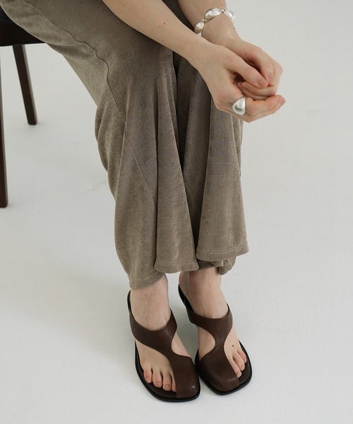 クラネ　サンダル　サイズ37 CLANE（クラネ） サンダル CURVED DESIGN SANDALS レディース