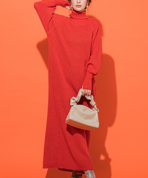 「VICKY」 ニットワンピース 2 グリーン レディース_画像3