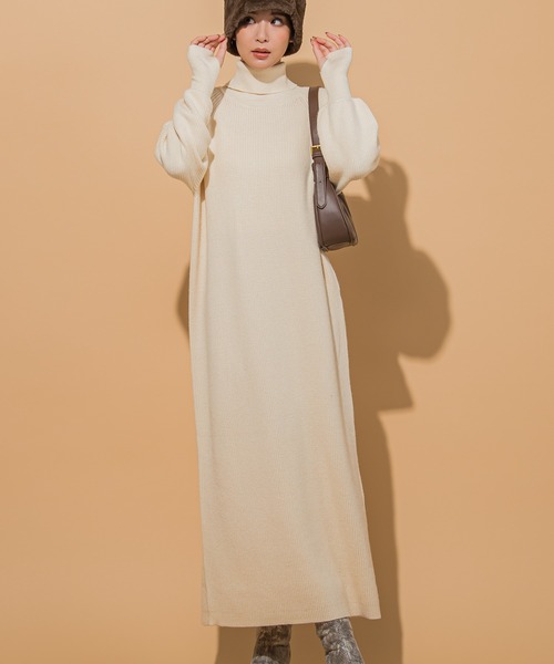 「VICKY」 ニットワンピース 2 グリーン レディース_画像5