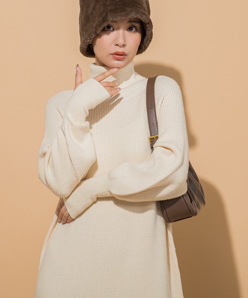 「VICKY」 ニットワンピース 2 グリーン レディース_画像6